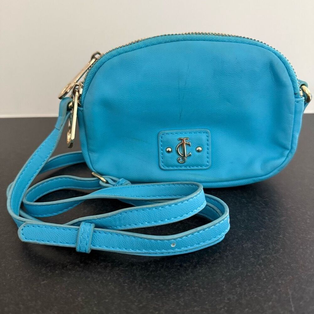 Juicy Couture Y2K Mini Crossbody in Tonic Turquoise with JC Logo